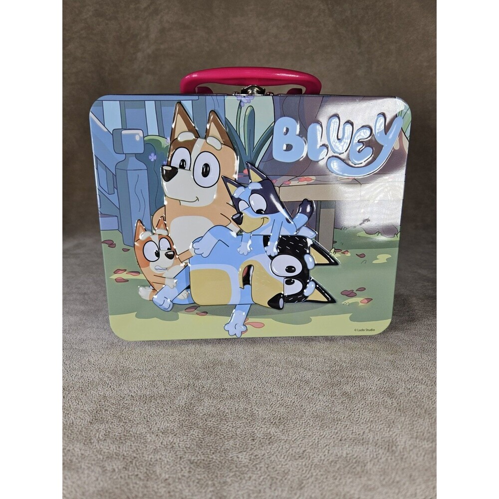 Officially Licensed Cartoon Bluey and Bingo Tin Lunchbox Lunch Box NEW Puzzle